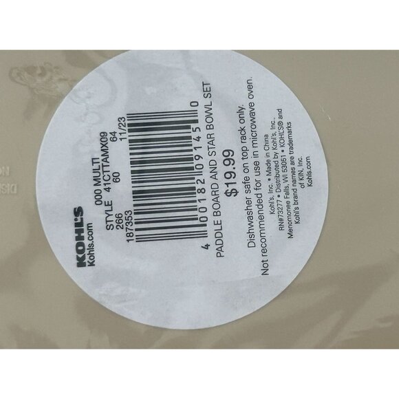 Kohls 4th of July Americana Celebrate Together Board & Star Bowl Set - Red White - Picture 5 of 6